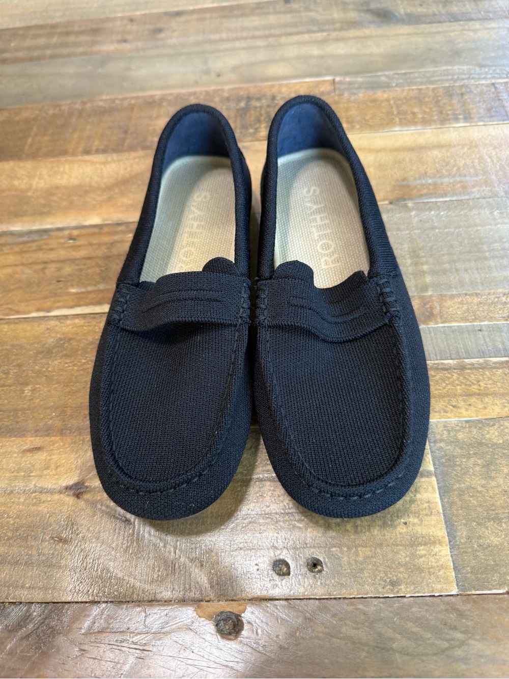 Skechers Women's Black Slip-On Knit Loafers